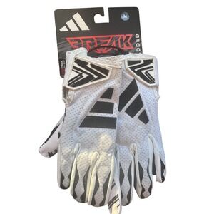 NEW Adidas Freak Padded Football Gloves Mens Medium White Black AF1605 AEROREADY